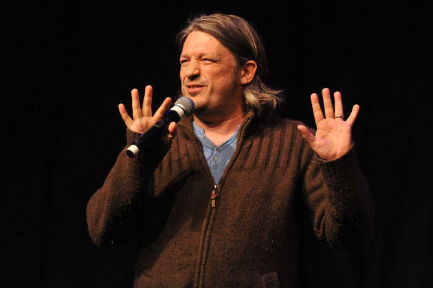 EDINBURGH, UNITED KINGDOM - AUGUST 01: Comedian Richard Herring performs at the Underbelly Press Launch at the Edinburgh Festival Fringe on August 1, 2012 in Edinburgh, Scotland. (Photo by Scott Campbell/Getty Images)