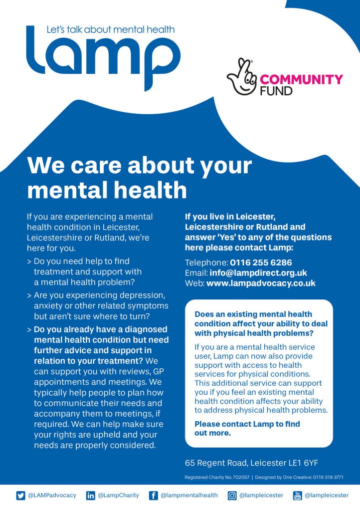 Lamp launches additional Physical Health Advocacy Service Lamp Advocacy