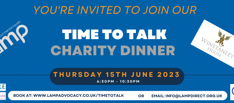 Lamp invites local people and businesses to talk about mental health at charity dinner
